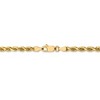 Black Bow Jewelry 3.5mm 14k Yellow Gold Solid Diamond Cut Rope Chain Necklace - 4 of 4