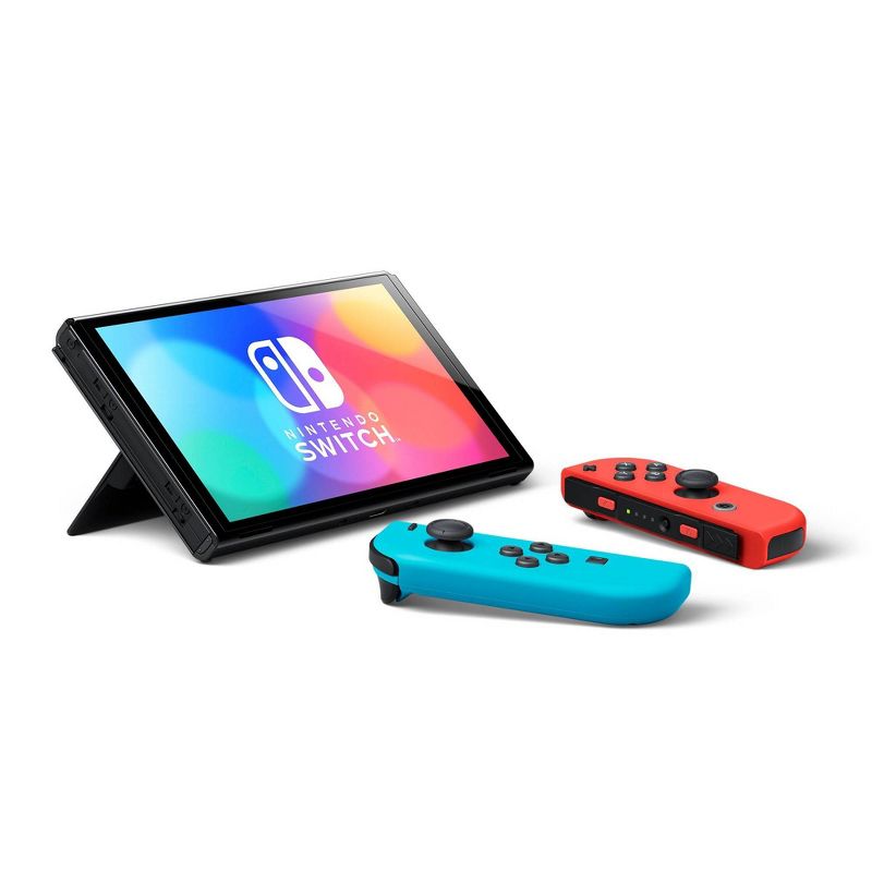 Nintendo Switch - OLED Model with Neon Red &#38; Neon Blue Joy-Con, 5 of 7
