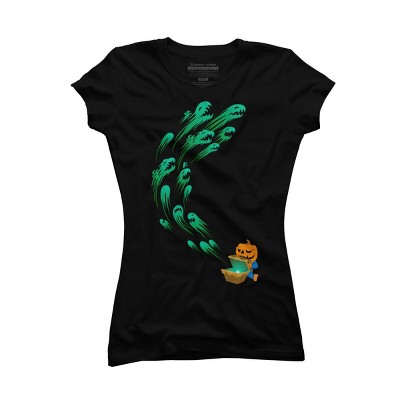 Junior's Design By Humans It's time for halloween By SINDAR T-Shirt