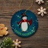 Merry and Bright Penguin Christmas Ornament| OrnamentallyYou - 4 of 4