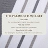 Luxury Cotton Bath Towel Set - 6 Piece, Dark Grey/Light Grey - 3 of 4