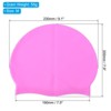 Unique Bargains Silicone Waterproof Non-Slip High-Stretch Swim Caps 2 Pcs - 2 of 4