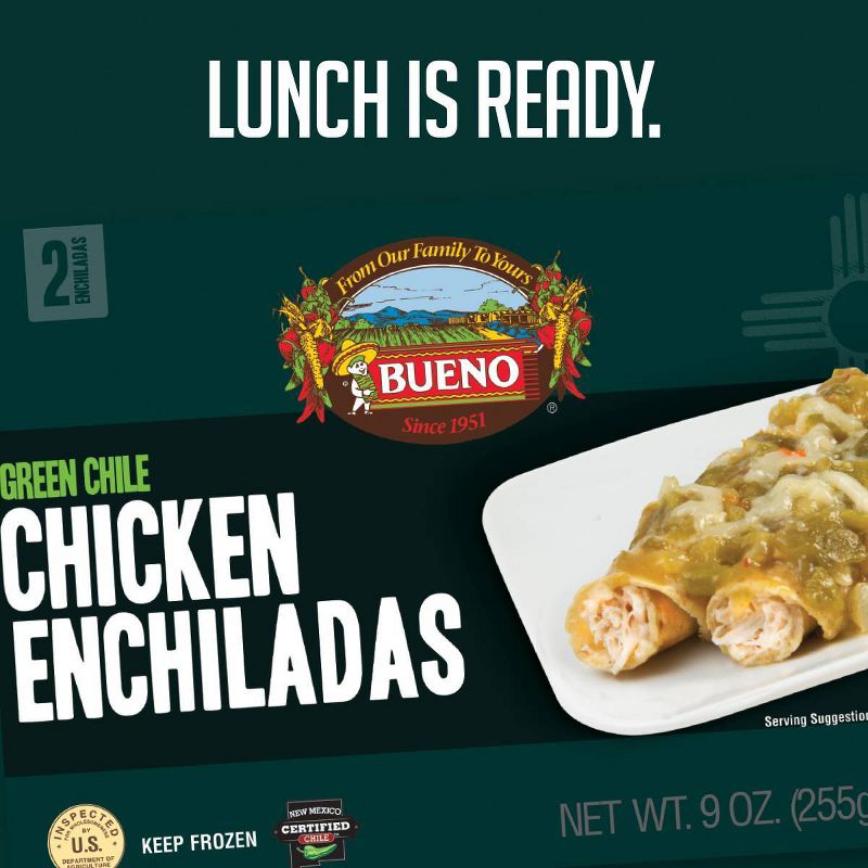Bueno Green Chile Chicken Frozen Enchiladas - 9oz, 3 of 4