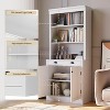 71" Tall Bookcase with Doors, 5-Shelf Bookshelves and Bookcases with Drawer, Adjustment Shelves - 4 of 4