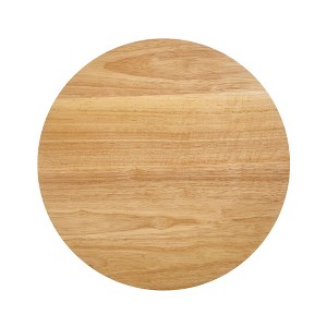Slickblue Rubberwood Lazy Susan, 15” Diameter - Smooth Turntable for Dining & Kitchen Use - 1 of 4