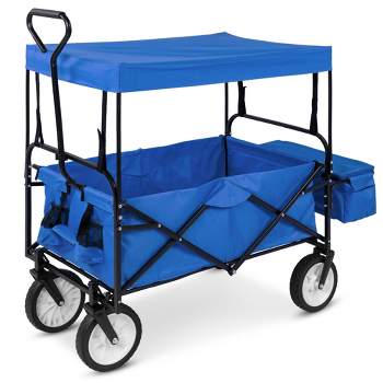 Durhand Collapsible Folding Utility Garden Cart Wagon With