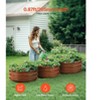 VEVOR 3 Pcs 2x2x1ft Galvanized Raised Garden Bed Kit, Outdoor Metal Round Raised Beds For Gardening Vegetables, Brown - 3 of 4