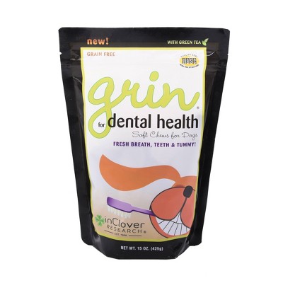 InClover Grin Dental Health Soft Chews for Dogs - Licorice - 15oz