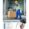 Folding Table Cart, 1800LBS Capacity Heavy Duty Steel Table Dolly with 5" PU Swivel Wheels, Adjustable Drywall Dolly Cart with Locking System - 4 of 4