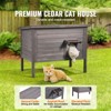 VEVOR Outdoor Cat House Weatherproof, Feral Cat Shelter for Multiple Cats, Outdoor Wooden Cat Rabbit House with All-Round Foam Insulated - 3 of 4