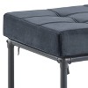 Airsurfer Medium Charcoal Gray Ottoman Industrial Style Ottoman Versatile Seating for Living Room Relaxation - 4 of 4