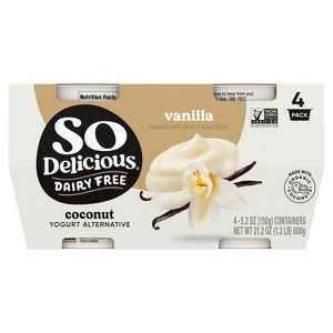 So Delicious Dairy Free Vanilla Coconut Milk Yogurt - 4ct/5.3oz Cups - 1 of 4
