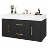 40 Inch Floating Vanity Set with 2 Closing Doors 2 Drawers Storage Cabinet - 2 of 4