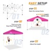 EAGLE PEAK 6.6x6.6 Pop Up Canopy Tent Instant Outdoor Canopy Easy Set Up Straight Leg Folding Shelter with Wheeled Bag, 8 Stakes and 4 Ropes - 2 of 4