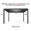 PURPLE LEAF Louvered Pergola Outdoor Aluminum Pergola with Adjustable Roof for Deck Backyard Garden Grey Hardtop Gazebo - 3 of 4