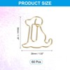 Unique Bargains Metal Cute Decorative Dog Shape Paper Clip Clamp for Home Office Supplies 60 Pcs - 2 of 4