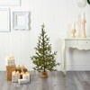 Nearly Natural 4' Pre-Lit LED Fraser Fir Artificial Christmas Tree with Burlap Base Clear Lights - image 4 of 4