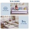 GustoWave Metal Day Bed Twin Trundle Bed Frame, with Premium Steel Slat Support - 4 of 4
