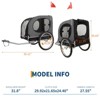 Dog Bike Trailer, 88LBS Dog Cart for Bicycle, Pet Cart Bicycle Carrier for Small and Medium Pets,Easy Folding Cart Frame, Quick Release Wheel - 2 of 4