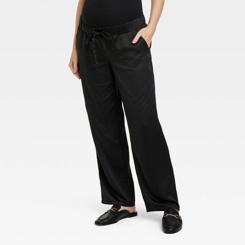 Under Belly Satin Maternity Pants - Isabel Maternity By Ingrid & Isabel™  Black Xxl : Target