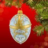 Miss Christmas 4.5 Inch Small Chantilly Blue Faberge Egg Christmas Tree Ornament , Christmas Decor Easter Heirloom Holiday (1PC) - 2 of 4