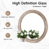 VYNXARIA 24" x 24" Rustic Round Wall Mirror, Wood Mirror with Beads, Decorative Mirror for Living Room, Bedroom, Kitchen, Entryway (White) - 3 of 4