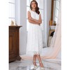 INSPIRE CHIC Women's Wedding Guest Boat Neck Vintage Formal Cocktail Midi Lace Dress - 3 of 4