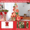 Costway 15 Stacked Pre-Lit Gift Box Tower 67'' Lighted Present Decoration with 450 Lights - 4 of 4