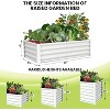 1-Pack Thick Galvanized Raised Bed - Home Use with Safety Edge & Gloves - Rust-Proof Large Open Base Planter for Veggies/Flowers - 2 of 4