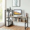 Costway Multi-Functional Computer Desk with 4-tier Storage shelves - image 3 of 4