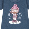 - Lol Surprise! - Snowbunny And Snowflakes Graphic Short Sleeve Fleece Dress - 2 of 4