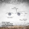 Angel Wings Stud Earrings for Women White Gold Plated Cubic Zirconia by Ginger Lyne - 4 of 4