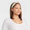 Floral Embroidered Headband - A New Day™ Ivory: Fashion Accessory for All Hair Types, Recycled Polyester, Open Closure - 2 of 3