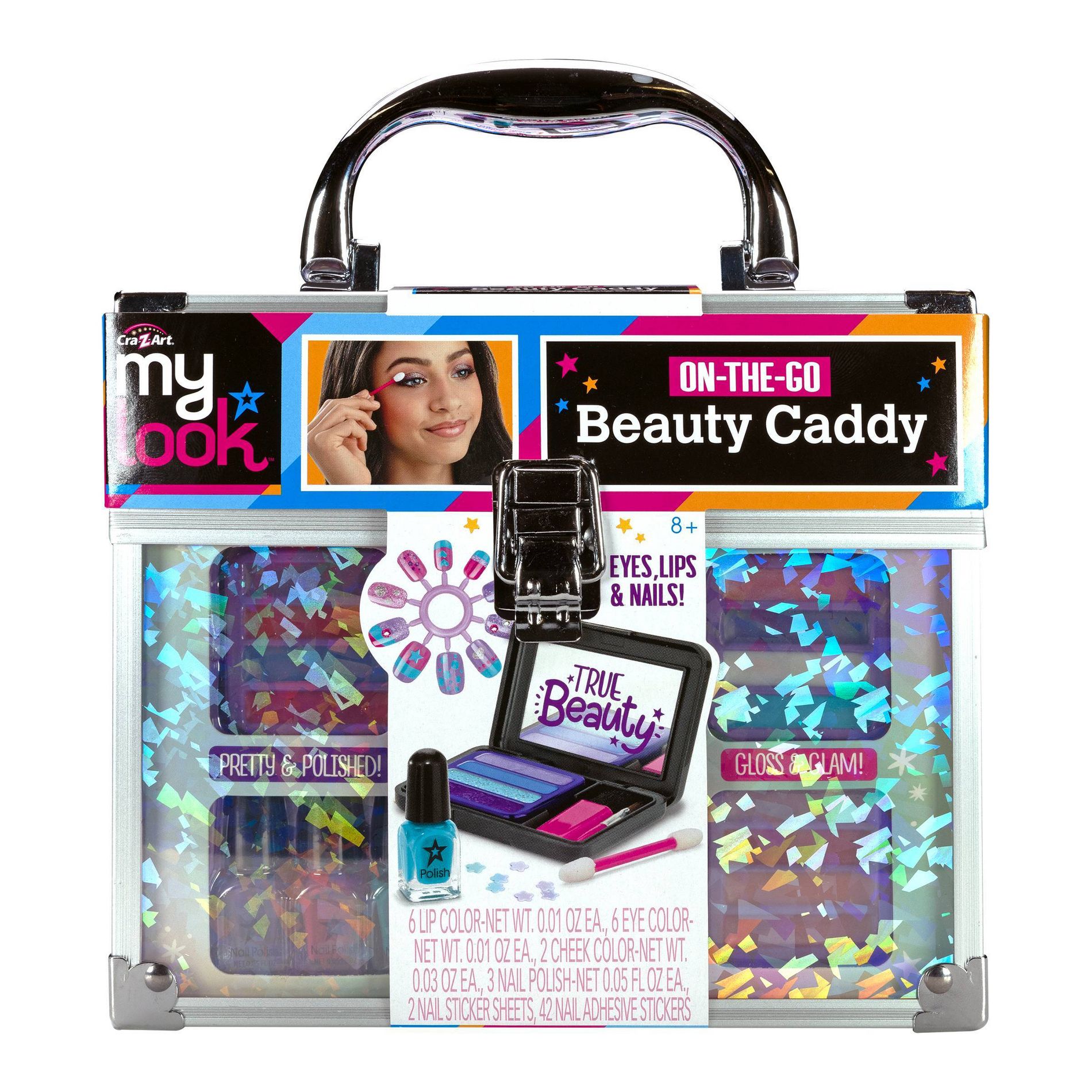 My Look All in one Beauty Caddy: Craft Activity Kit with Applicator & Nail Polish, Plastic Material