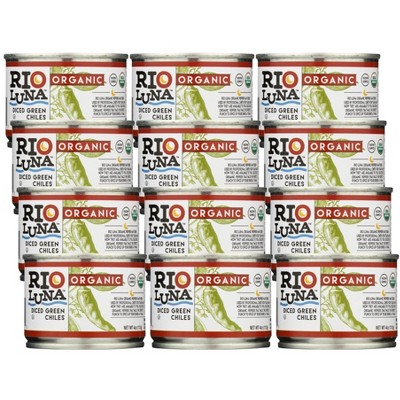 Rio Luna Organic Diced Green Chiles - Case of 12/4 oz