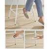 Bar Stools Set of 2, Bar Height Bar Stools with Back, Ergonomic Backrest, Synthetic Leather, Metal Legs - 4 of 4
