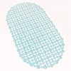 Home Mart Goods Light Blue Vinyl Non-Slip Bathtub Shower Mat With Suction Cups -27" x15" - 2 of 4