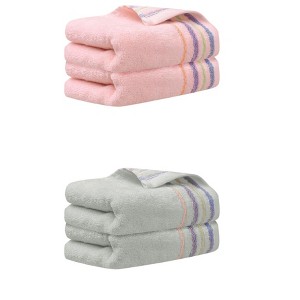 Unique Bargains Colorful Striped Pattern Comfort Quick-Drying Hand Towel 4 Pcs 13" x 30" - 1 of 4