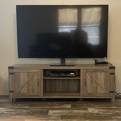 Modern Industrial Barn Door Tv Stand For Tvs Up To 80