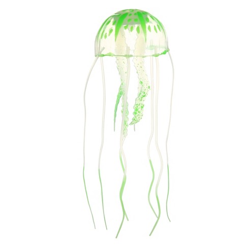 6pcs Multi-Color Jellyfish Aquarium Decorations Glowing Glowing Jellyfish Fish Tank Decorations Silicone Artificial Ornament, Red