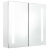 vidaXL LED Bathroom Mirror Cabinet Shining White 24.4"x5.5"x23.6" - 2 of 4