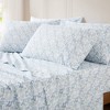 Lush Décor Full 6pc Botanical Leaf and Floral Sheet Set Blue - 4 of 4