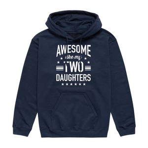 Men's - Instant Message - Awesome Like My 2 Daughters Graphic Fleece Pullover Hoodie - 1 of 4
