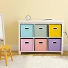 SEVOBAL 6pc Fabric Storage Cubes Organizer Heavy Duty Cube Storage Bin Clothes Storage Box Closet Baskets in Shelves Home, Multicolored, - 2 of 4