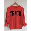 Plus Size Sweatshirts Tops with Crew Neck Long Sleeve Words Graphic Pullover Sweat Shirts Slogan Plus Size Sweatshirts - 2 of 3