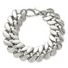 Black Bow Jewelry Men's Stainless Steel Large Fancy Curb Chain Bracelet - 8.5 Inch - 3 of 4