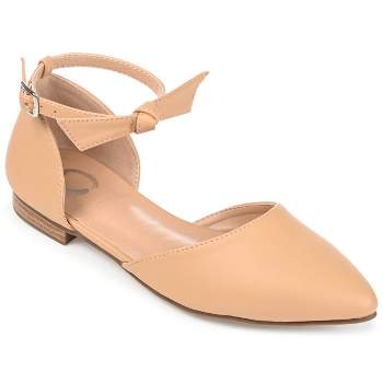 Journee Collection Womens Vielo Ballet Almond Toe Buckle Flats