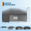10x20 Pop-Up Canopy Tent with 4 Sidewalls – Heavy Duty Waterproof Outdoor Canopy with UPF 50+ Sun Protection, 8 Stakes & 6 Sandbags, Black - 3 of 4