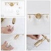 LNC Charm 20-in 3-Lights Matte Gold with Clear Glass Teardrop  Transitional Vanity  Lights - 3 of 4