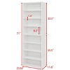 INFURNIC Decorative Bookshelf Multi-functional Bookcase with Adjustable Shelf 8-layer Storage Easy to Install and Maintain, White, 23.62"*11.8"*71" - 4 of 4